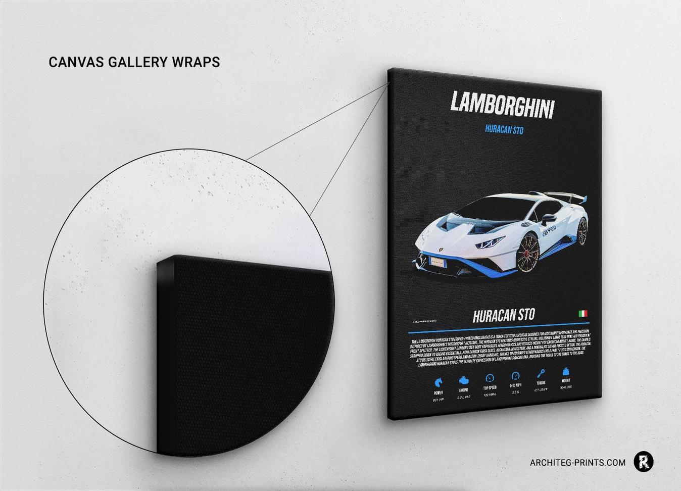 Lamborghini Huracan STO - Sport Car Poster Print | Architeg Prints